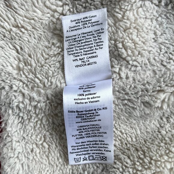 Eddie Bauer sherpa hoodie zip sweatshirt, womens small - Picture 11 of 15